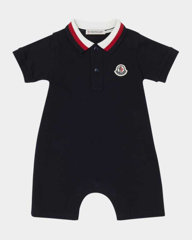 Boy's Pique Polo Playsuit, Size Newborn-24